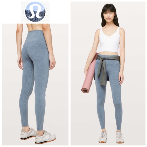 Lululemon nwot Size 2 Wunder Under High-Rise Tight Washed Moon Blue - Picture 1 of 16